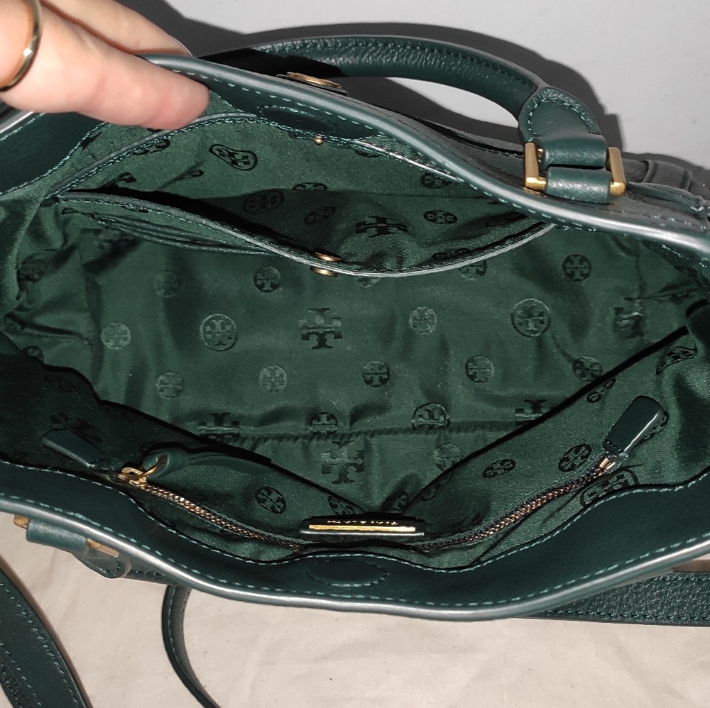TORY BURCH Small Frances Satchel Jitney Green - Picture 8 of 17